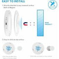 Miniatyrbilde 2 av 2: Bevegelsessensorlampe, skaplampe, USB-oppladbar LED-nattlys, 6 LED-trappelampe for skap/hylle/inngangsparti/garasje/kjøkken/gang (3-pakning, hvit)