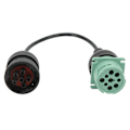 Miniatyrbilde 2 av 8: 9P J1939 til 6P J1708 Diagnostisk Kabel Plug and Play ABS Plast Høy Fleksibilitet Universal for Lastebiler