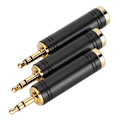Pikkukuva 3 / 5: 3 kpl stereometalliaudioadapteri 3,5 mm uros 6,5 mm naarasliitin matkapuhelimelle PCMusta
