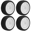 Pikkukuva 1 / 10: 4 kpl 65 mm RC-kumirenkaat kaukosäätimellä ohjattavan auton lisävarusteena sopivat WPL D12 1/10 (013W) -mallille