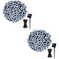 Miniatyrbillede 1 af 5: Solcelled Lyskæder, Totalt 46 Fod 2 Pakke med 50 LED Fe Lys