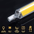 Miniatyrbild 3 av 5: R7S LED-lampa 118 mm 15 W linjär halogenlampa 2 st R7S LED-lampa lampor dubbeländad strålkastare lampor J118 strålkastare för trädgård gård garage landskap (Cool