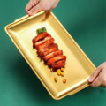 Miniatyrbilde 5 av 5: Rustfritt stålplate Rektangulær plate Håndverk dekorasjon