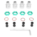 Miniatyrbild 2 av 8: 4st 12mm till 17mm Hjul Hex Adapter Professionell Aluminiumlegering RC Hex Adapter för Traxxas Slash för Rustler för Stampede 1/10 RC Bilar Grön