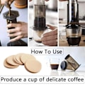Miniatyrbilde 5 av 5: 500 stk kaffefilterpapir Rund kaffemaskin filterpapir engangskaffe- og tefilter