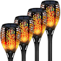 Miniatyrbillede 2 af 8: kefflum 4x Solar Flammenlicht Solar Gartenleuchten 96 Led