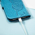 Miniatyrbilde 5 av 5: PU Läder Stativ Korthållare Strap Flip Cover för iPhone 14