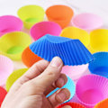 Miniatyrbillede 3 af 5: 48 stk. genanvendelige, non-stick, fødevaregodkendte silikonebageforme til