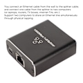 Miniatyrbilde 7 av 8: Ethernet Splitter RJ45 Nettverksport 1 til 2 Port Aluminiumlegering Gigabit Nettverkssvitsj 1000Mbps