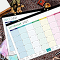 Miniatyrbild 6 av 7: 2021-2022 Skrivbordskalender - 18 månadskalender för skrivbord/vägg 2-i-1,1