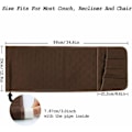 Miniatyrbilde 5 av 5: Armlenestøtte Organizer, Sofa Stol Beskytter Deksel, Henge Lommer Plassbesparende, Sklisikker Oppbevaringspose for Telefon, Bok, Magasiner, TV-Fjernkontroll,