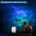 Miniatyrbilde 5 av 6: LED nattlys projektor, 2 i 1 stjernehimmel nattlys med fjern