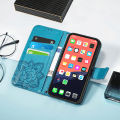 Miniatyrbilde 4 av 5: PU Läder Stativ Korthållare Strap Flip Cover för iPhone 14