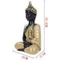 Pikkukuva 2 / 4: Thaimaalainen Buddha-kokoelma, kodin sisätilojen veistoslahja, ulkopuutarhan taidekoriste, hartsi, kulta, 15 cm