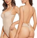 Selkätön vartalonmuokkaaja push up -rintaliivit stringibody Nude S