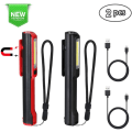 Miniatyrbillede 1 af 5: LED arbejdslys, 2 stk. COB lommelygte 3W USB genopladelig w