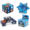 Miniatyrbild 1 av 5: 2 i 1 Stjärnhimmel Planet Infinity Cube Set, Magic Cube Original, 3D, Transformerande Kuber, Kreativ Dekompressionskub för Barn Vuxna -