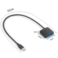 Pikkukuva 3 / 8: USB 3.0 - SATA -kiintolevyadapteri + amerikkalainen virtalähde