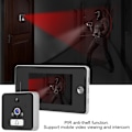 Miniatyrbild 4 av 7: 4,3 tum 960P WiFi Trådlös Digital Dörrtittare IR Dörrklocka Video Intercom Monitor