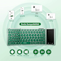 Miniatyrbilde 4 av 5: Foldbart Bluetooth-tastatur med berøringsplate trådløs for smarttelefon iPad