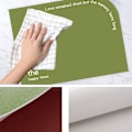 Miniatyrbilde 4 av 5: 4 stk PVC ensfargede husholdningsplassmatter, hotellplassmatter, sklisikre vaskbare isolerende underlag.