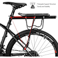 Miniatyrbild 7 av 7: Bakre cykelställ Cykellastställ Full Snabbkoppling Justerbar Cykelbärare Cykelbagageställ för baksidan av cykeln Aluminiumlegering 115 lbs Kapacitet