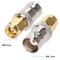 Miniatyrbild 1 av 8: 5PCS All Copper Radio Frequency Adapter SMA-BNC RF Adapter SMA Hane till BNC Hona Jack