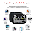 Miniatyrbilde 3 av 5: 2,4 GHz Minitastatur Touchpad Mus, Mini Wireless Keyboard med Touchpad og multimedietaster for Android TV Box Smart TV HTPC PS3 Smart Phone Nettbrett