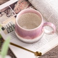 Miniatyrbild 3 av 5: Keramisk stor latte kaffekopp set om 2 för latte, cappuccino, 400ml diskmaskin och mikrovågsugn säker.