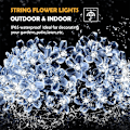 Miniatyrbilde 4 av 5: Solar String Flower Lights - Flere LED-lys til hager, gjerder og terrasser