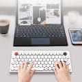 Miniatyrbild 6 av 7: Bluetooth tangentbord, trådlöst tangentbord för multi enheter med sexkantstangentkapsel, uppladdningsbar Bluetooth 5.1 & trådbunden version, kompatibel med