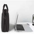 Miniatyrbillede 6 af 6: Laptop taske Computer taske Bærbar skulderrem mappe - Sort