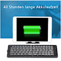 Pikkukuva 4 / 6: Samsersin taitettava Bluetooth näppäimistö - Kannettava langaton näppäimistö jalustalla, ladattava erittäin ohut taitettava näppäimistö IOS-yhteensopiva