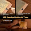 Miniatyrbild 4 av 5: Book Light, Rechargeable Clear LED Flat Reading Light with 3 Colors and Timer, Dimmable Panel Light Book Full Page Light for Reading in Bed[TT]