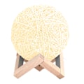 Miniatyrbilde 2 av 4: USB-ladbare nattlampe i ballform, Sepak Takraw LED-lys for hjem, soverom, beige