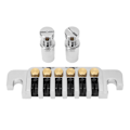 Miniatyrbild 2 av 8: Gitarrstall Svansstycke Vändbart Wrap Around Sadelstall Stop Tailpiece för LP EPI Stil Elgitarrer Silver
