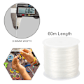 Miniatyrbillede 2 af 5: 0,8 mm fladt elastisk armbåndssnor, krystal elastisk snor, brugt til smykkeproduktion og perlearbejde.