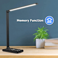Pikkukuva 7 / 7: LED-pöytävalaisin, himmennettävä pöytävalaisin 6 W:n langattomalla latauksella ja USB:llä