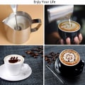 Miniatyrbillede 3 af 9: Automatisk design Mini håndholdt elektrisk mixer Håndholdt mælkeskummer Håndholdt røremaskine Elektrisk skummaskine mælkeskummerstav til kaffe Cappuccino