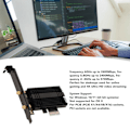 Pikkukuva 4 / 8: WiFi 6E AX210 PCIe WiFi-kortti Bluetooth 5.3:lla, jossa lämpöallas 2 antennia 6 GHz 5,8 GHz 2,4 GHz langaton verkkosovitin Windows 10 11:lle