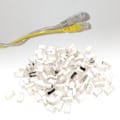 Miniatyrbilde 1 av 8: 100 stk RJ45 CAT6e Pass Through-kontakter Ren kobber Skjermet Plug and Play 8P8C Ethernet-kabel Krympeender Sølvbelagt