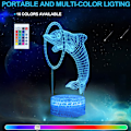 Miniatyrbild 4 av 5: Dolphin-serien 3D nattlampa, LED färgglad gradient touch-fjärrkontroll KX-565
