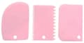 Dough Scraper - Dough Scraper - Dough Cutter - Fondant Scraper - Kitchen Utensil - Cake - 1 Set of 3 - Pink[TT]