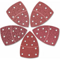 Pikkukuva 1 / 5: 25 kpl 11-reikäistä kolmiohiomapaperia 152x105mm 40/60/80/100/120 karkeutta alumiinioksidihiomapaperiarkit, ihanteellinen hiontaan/kiillotukseen