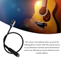 Miniatyrbilde 7 av 8: Akustisk gitar pickup svart universell tre gitar kontaktmikrofon pickup for strengeinstrument