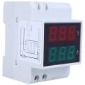 Miniatyrbillede 3 af 5: Dobbelt display styreskinne digital display AC voltmeter LED