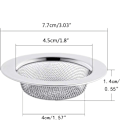 Miniatyrbilde 3 av 5: 2 stk rustfritt stål avløpsfilter, 7,5 cm hårsil dusj