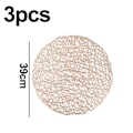 Miniatyrbillede 2 af 5: Pladser til middagsbord Metallic Hollow Out Line Circle