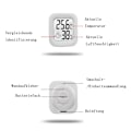 Miniatyrbild 3 av 5: Hygrometer Hygrometer Inomhus- och utomhustermometer Hög precision temperatur- och fuktighetsmonitor med LCD-display