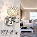 Miniatyrbillede 3 af 5: 2 stk. Krystal væglamper, Moderne stil dekorative væglampe til DIY dekoration E14 pære ikke inkluderet (sølv)